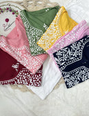 soft trendy short top - Chikankari official