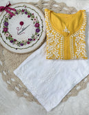 soft trendy short top - Chikankari official