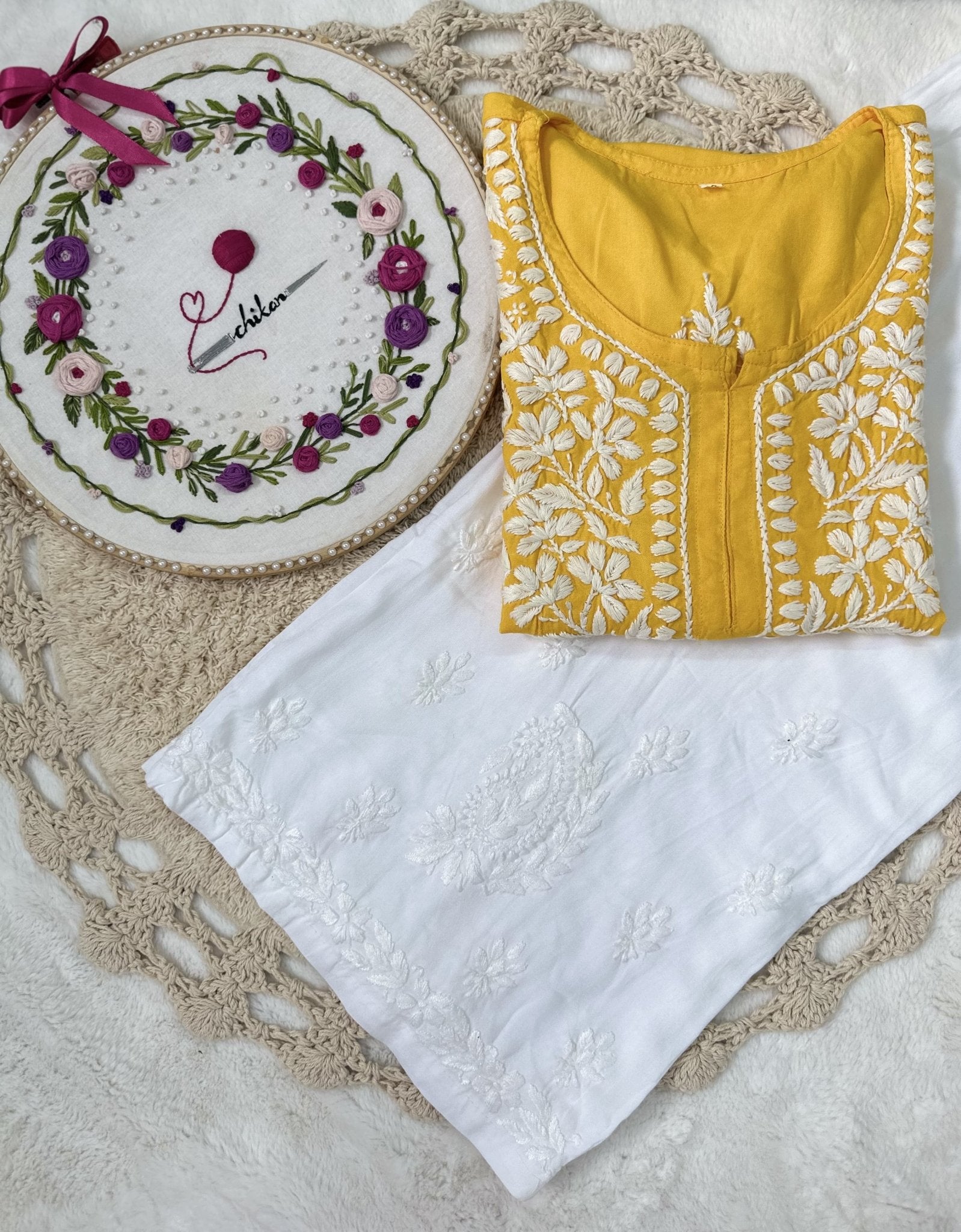 soft trendy short top - Chikankari official