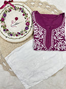 soft trendy short top - Chikankari official