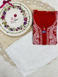 soft trendy short top - Chikankari official