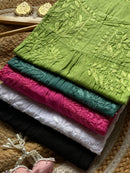 Special Light weight Dyed dobby Short Top - Chikankari official