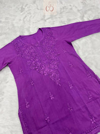 Special Size Short Cotton Tops - Chikankari official