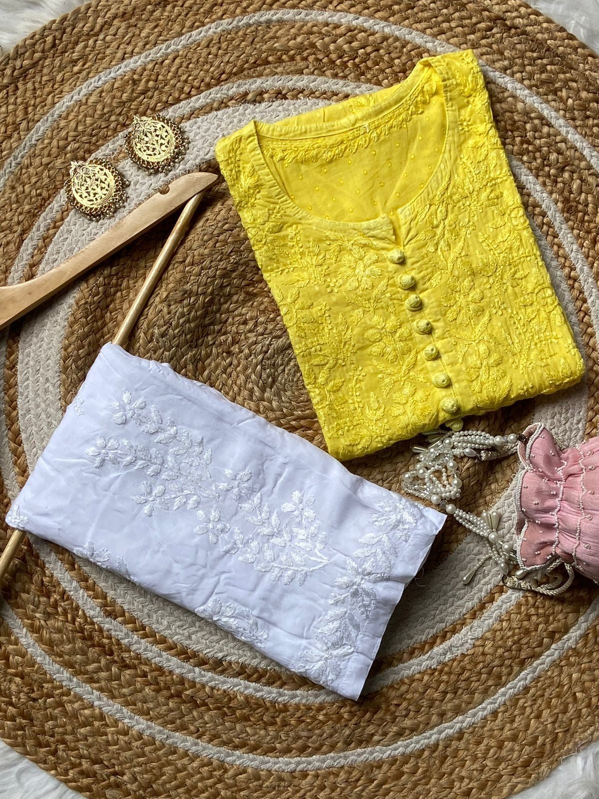Special Sizes Dobby Cotton Kurts - Chikankari official