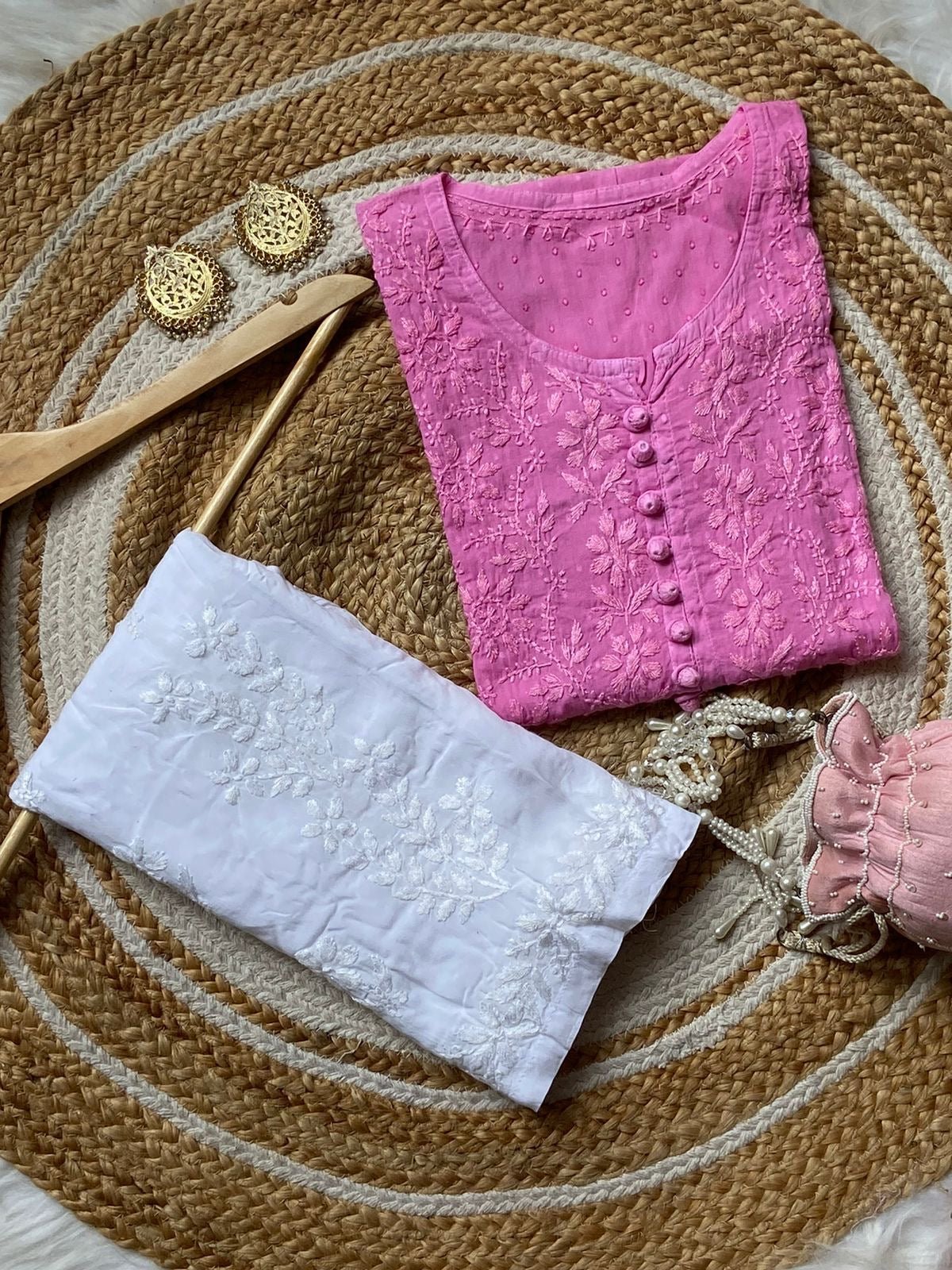 Special Sizes Dobby Cotton Kurts - Chikankari official