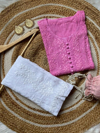 Special Sizes Dobby Cotton Kurts - Chikankari official