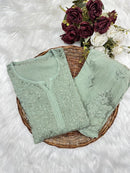 Sqaure Neck rayon co-ord set - Chikankari official