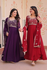 Standard & Classic Luxe Indian Gown - Chikankari official