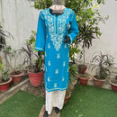 Straight Fir Rayon Kurtas - Chikankari official