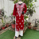 Straight Fir Rayon Kurtas - Chikankari official