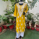 Straight fit rayon Kurta - Chikankari official