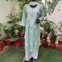 Straight fit rayon Kurta - Chikankari official