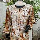 Straight fit rayon kurta - Chikankari official