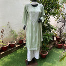 Straight Fit Rayon kurtis - Chikankari official