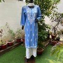 Straight Fit Rayon kurtis - Chikankari official