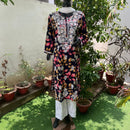 Straight Fit Rayon print kurtis - Chikankari official