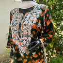 Straight Fit Rayon print kurtis - Chikankari official
