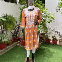 Straight Fit Rayon Riwayat Kurta - Chikankari official