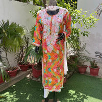 Straight Fit Rayon Riwayat Kurta - Chikankari official