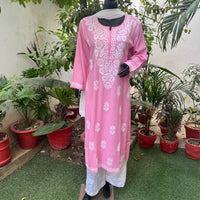 Straight fit Rayon soft kurta - Chikankari official