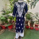 Straight fit Rayon soft kurta - Chikankari official