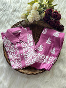 Stunning Rayon Co ord Shirt - Chikankari official