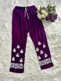 Stunning Rayon Co ord Shirt - Chikankari official