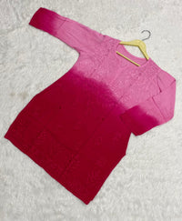 Stylish Comfort Ombre Rayon Short Top - Chikankari official