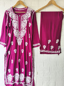 Stylish Crafted Chikankari heavy embroidered kurta Set - Chikankari official