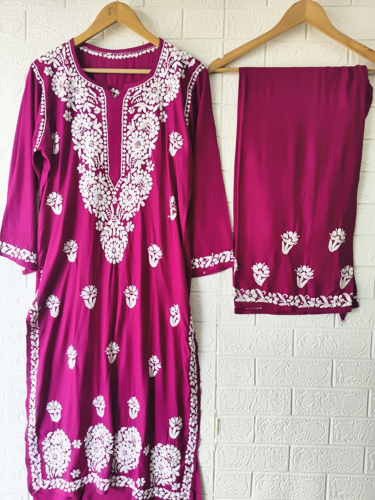 Stylish Crafted Chikankari heavy embroidered kurta Set - Chikankari official