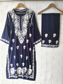 Stylish Crafted Chikankari heavy embroidered kurta Set - Chikankari official