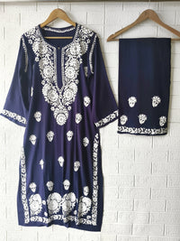 Stylish Crafted Chikankari heavy embroidered kurta Set - Chikankari official