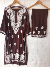 Stylish Crafted Chikankari heavy embroidered kurta Set - Chikankari official