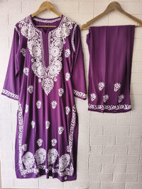 Stylish Crafted Chikankari heavy embroidered kurta Set - Chikankari official