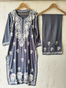Stylish Crafted Chikankari heavy embroidered kurta Set - Chikankari official