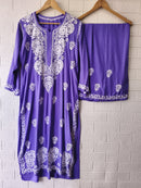 Stylish Crafted Chikankari heavy embroidered kurta Set - Chikankari official