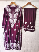 Stylish Crafted Chikankari heavy embroidered kurta Set - Chikankari official
