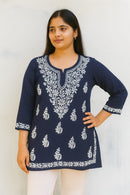 Stylish Pure Modal Cotton short top - Chikankari official