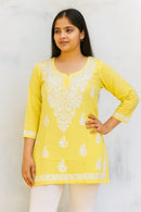 Stylish Pure Modal Cotton short top - Chikankari official