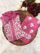 Stylish Soft Modal Co - ord Set - Chikankari official
