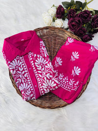 Stylish Soft Modal Co - ord Set - Chikankari official