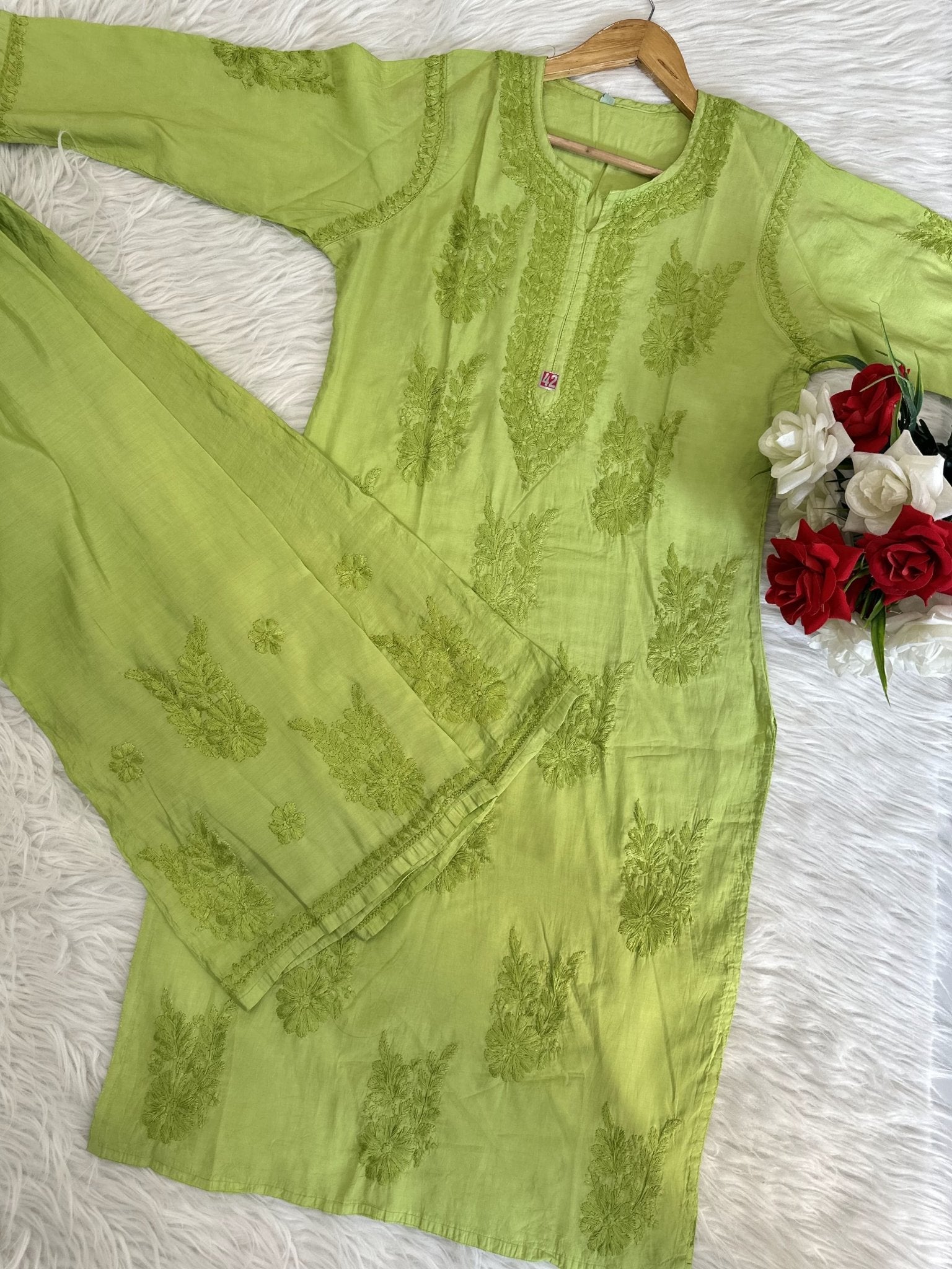 Summer Essential Dyed Chanderi Buta combo - Chikankari official