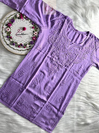 Summer Refreshing Rayon Short Tops - Chikankari official