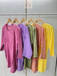 Summer Refreshing Rayon Short Tops - Chikankari official