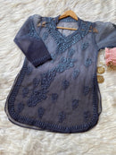 Summer Special Light Weight Ombre Dyed Short Top - Chikankari official