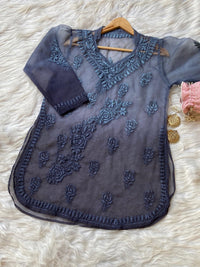 Summer Special Light Weight Ombre Dyed Short Top - Chikankari official