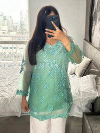 Summer Special Light Weight Ombre Dyed Short Top - Chikankari official