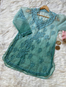 Summer Special Light Weight Ombre Dyed Short Top - Chikankari official