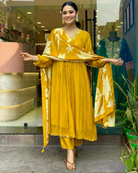 Sunflower 3pc Suit Set - Chikankari official