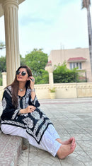 Super Soft Magic Hand Work Modal Cotton Kurta - Chikankari official